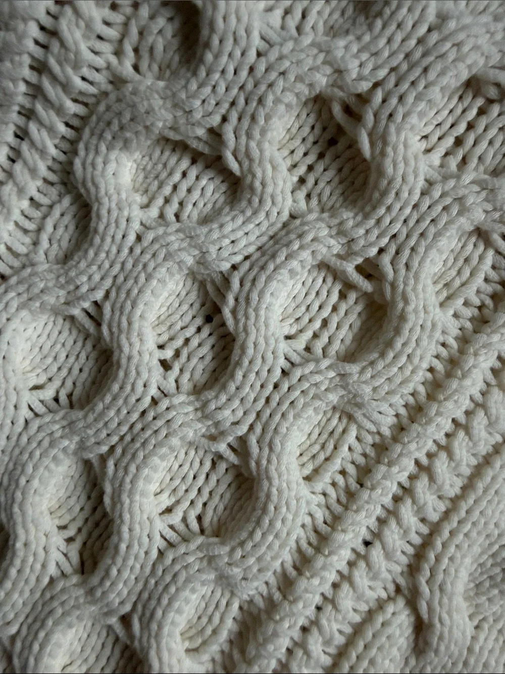 J. Crew Classic Cream Cable Knit Sweater